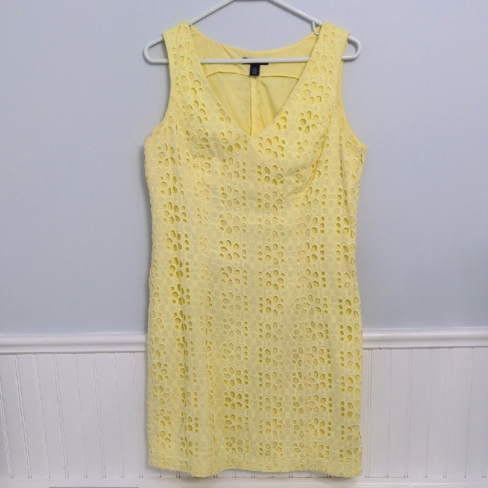 Tommy Hilfiger Yellow Lace Dress